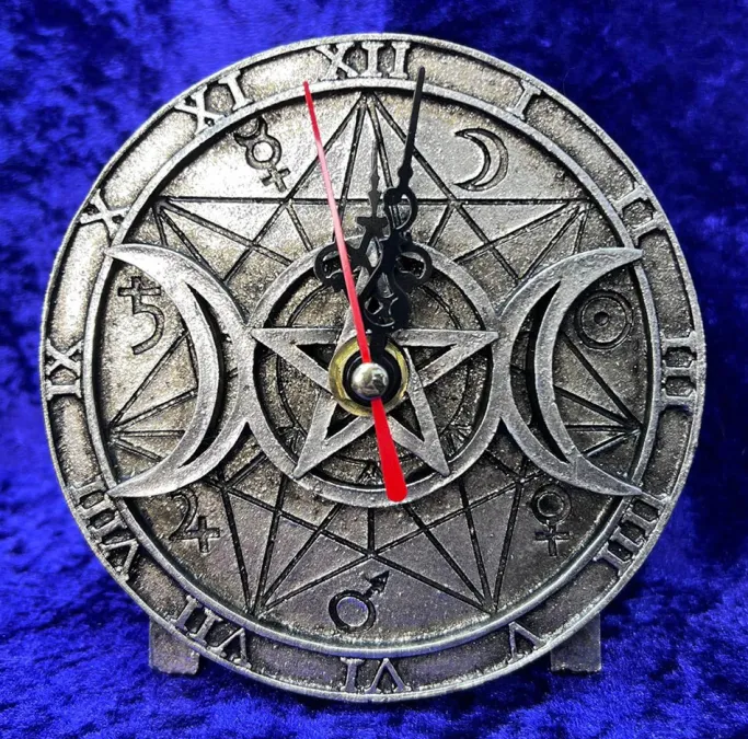 Alchemy Gothic Alchemy Wiccan Desk Clock