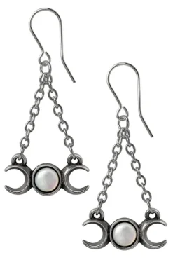 Alchemy Gothic Alchemy Wiccan Moon Earrings