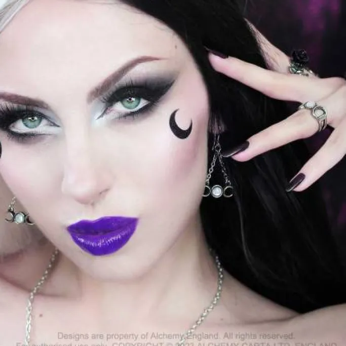 Alchemy Gothic Alchemy Wiccan Moon Earrings