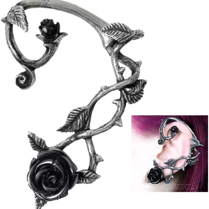Alchemy Gothic Alchemy Wild Black Rose Ear Wrap E410