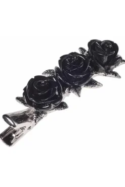 Alchemy Gothic Alchemy Wild Black Rose Hair Clip