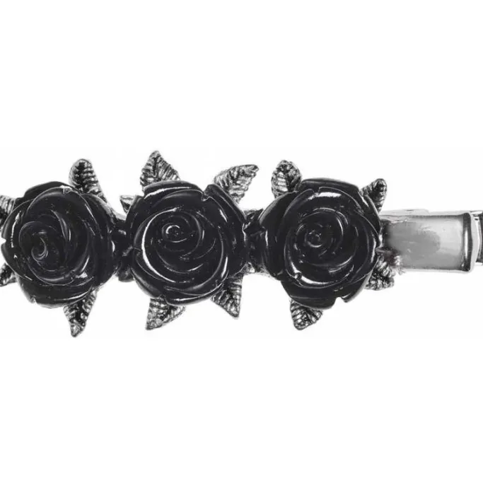 Alchemy Gothic Alchemy Wild Black Rose Hair Clip