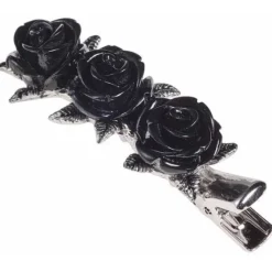 Alchemy Gothic Alchemy Wild Black Rose Hair Clip