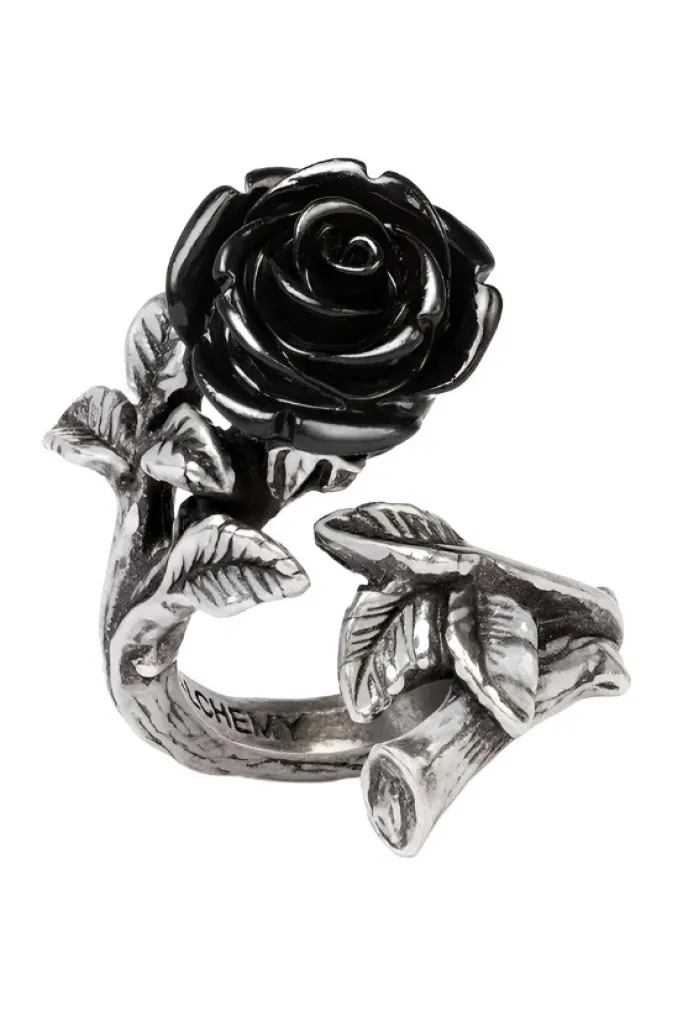 Alchemy Gothic Alchemy Wild Black Rose Ring