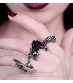 Alchemy Gothic Alchemy Wild Black Rose Ring