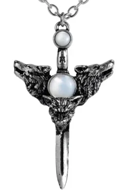 Alchemy Gothic Alchemy Wolverine Moon Wolves Pendant