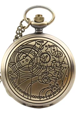 Pocketwatches Alien Symbols Steampunk Pocket Watch on Necklace Chain