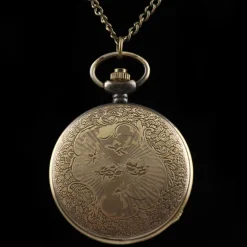 Pocketwatches Alien Symbols Steampunk Pocket Watch on Necklace Chain