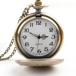 Pocketwatches Alien Symbols Steampunk Pocket Watch on Necklace Chain