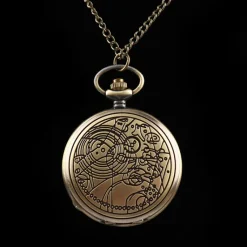 Pocketwatches Alien Symbols Steampunk Pocket Watch on Necklace Chain