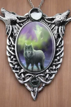 Anne Stokes Jewellery Anne Stokes Aura Wolf Cameo Necklace