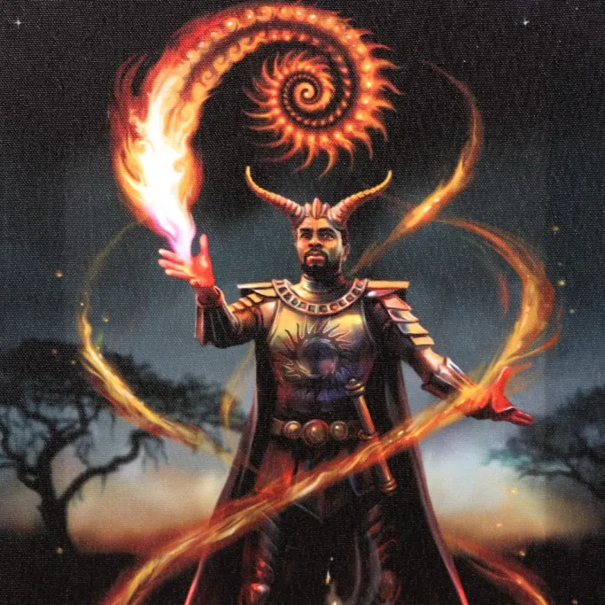 Something Different Anne Stokes Fire Element Wizard Picture