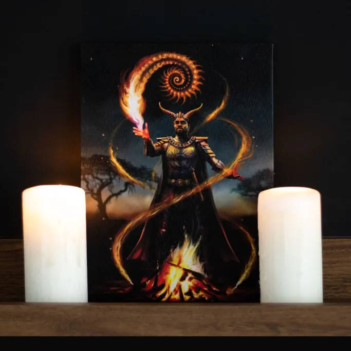 Something Different Anne Stokes Fire Element Wizard Picture