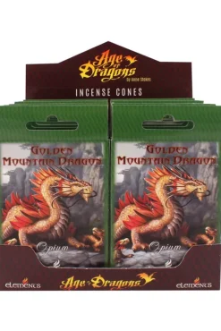Something Different Anne Stokes Golden Mountain Dragon Incense Cones