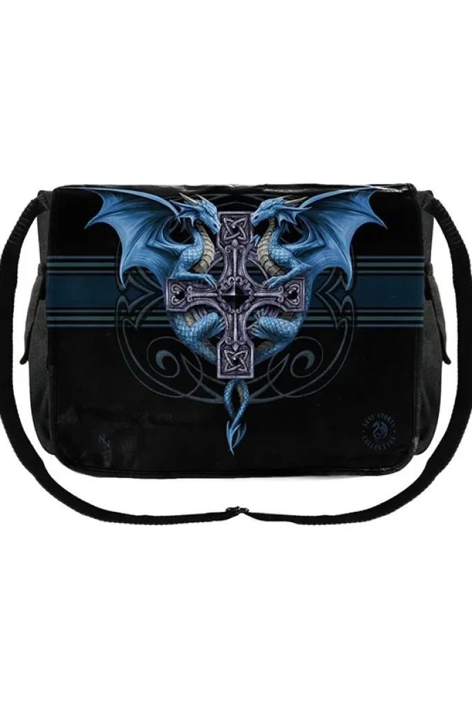 Nemesis Now Anne Stokes Messenger Bag, Dragon Duo Blue/Black