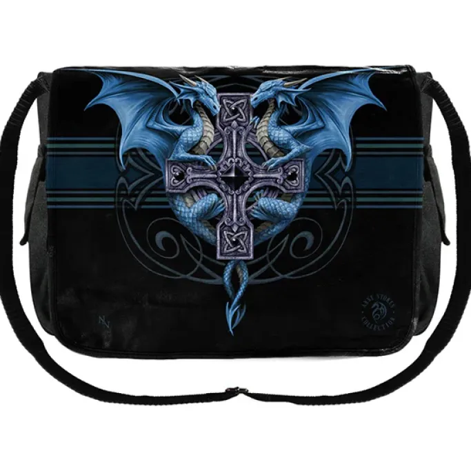 Nemesis Now Anne Stokes Messenger Bag, Dragon Duo Blue/Black
