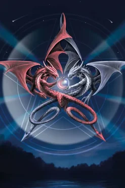 Eastgate Anne Stokes Pentagram Dragons Card