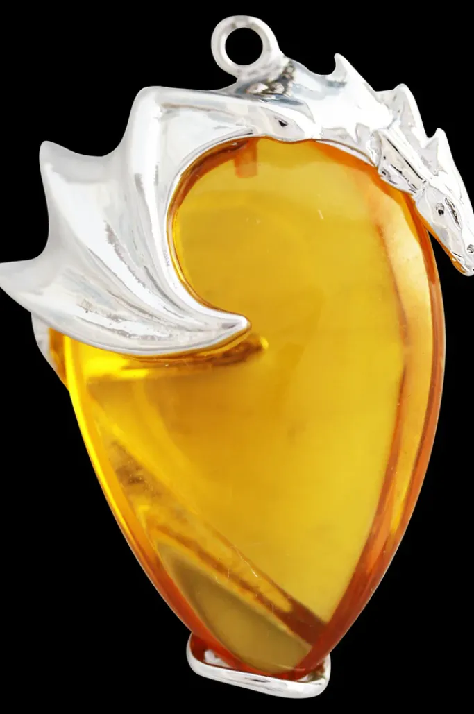 Anne Stokes Jewellery Anne Stokes Silver Basking Draca Pendant