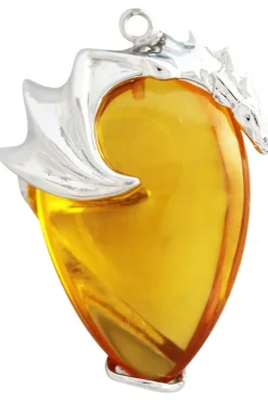 Anne Stokes Jewellery Anne Stokes Silver Basking Draca Pendant