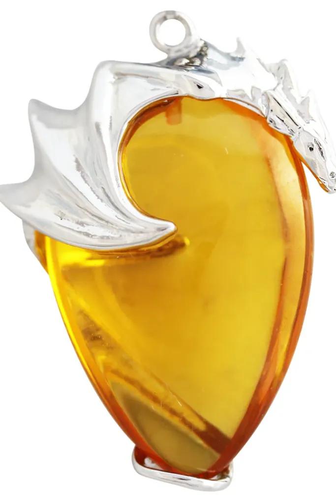 Anne Stokes Jewellery Anne Stokes Silver Basking Draca Pendant