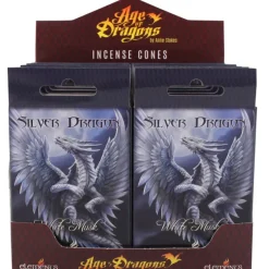 Something Different Anne Stokes Silver Dragon Incense Cones