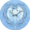 Something Different Anne Stokes Unicorn Heart Glass Clock