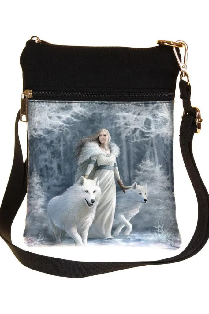 Nemesis Now Anne Stokes Winter Guardians Wolves Shoulder Bag