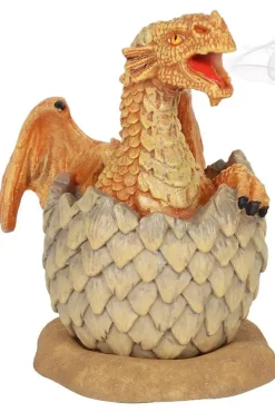 Something Different Anne Stokes Yellow Hatching Dragon Incense Cone Burner