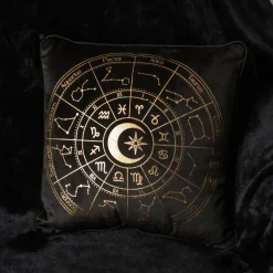 Something Different Astrology Wheel Cushion Black