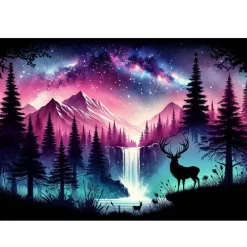 Oakhart Industries Aurora Borealis Glass Chopping Board
