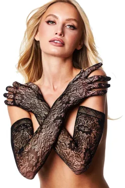 Baci Gloves Baci Allover Lace Opera Gloves