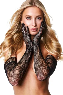 Baci Gloves Baci Flower Lace Opera Gloves