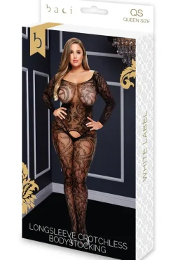 Baci Lingerie Baci Plus Size Longsleeve Bodystocking (XL)
