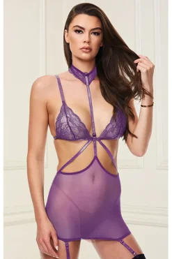 Baci Lingerie Baci Purple Mini Dress