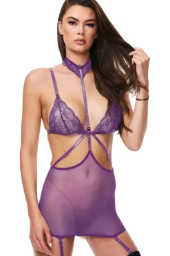 Baci Lingerie Baci Purple Mini Dress