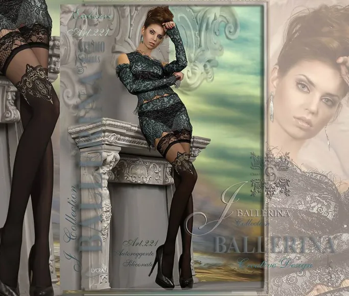 Ballerina 221 Hold Ups Stockings Semi Opaque