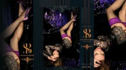 Ballerina 501 Hold Ups Stockings Black Purple