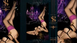 Ballerina 500 Hold Ups Stockings Black Magenta