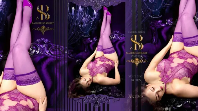 Ballerina 508 Holdups Stockings Prugna