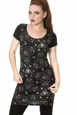 Banned 9 Lives Sphinx Bodycon Mini Dress (M, L)