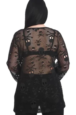 Banned BFF Net Top Black