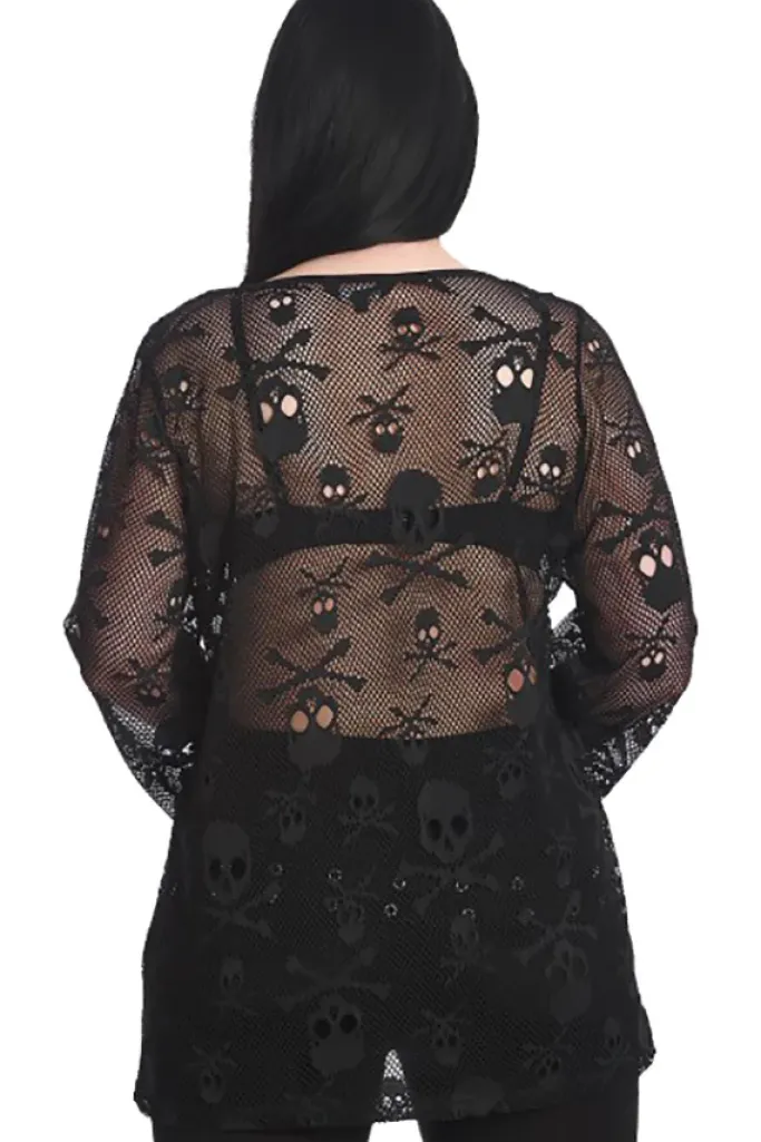 Banned BFF Net Top Black