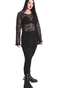 Banned BFF Net Top Black