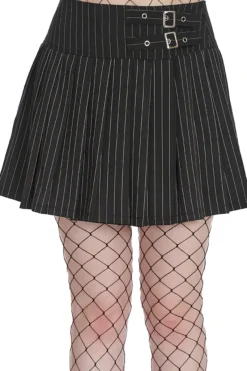 Banned Black Core Pinstripe Skirt
