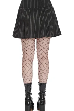 Banned Black Core Pinstripe Skirt