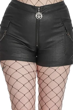 Banned Chaos Couture Shorts with Handcuffs