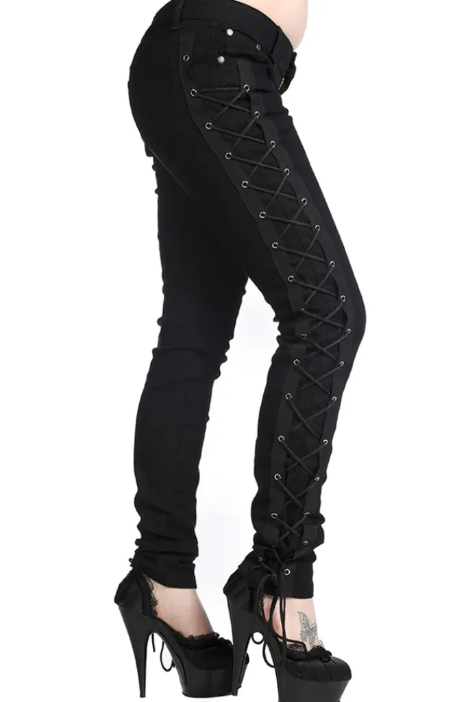 Banned Corset Style Black Skinny Jeans