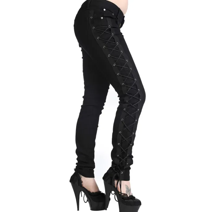 Banned Corset Style Black Skinny Jeans