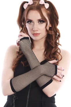 Banned Courtney Fishnet Arm Warmers