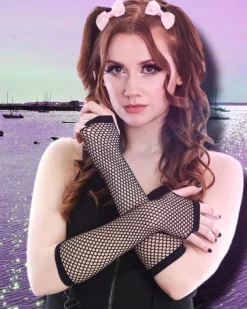 Banned Courtney Fishnet Arm Warmers